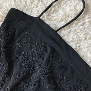 Victoria Secret Black Beaded Bodysuit